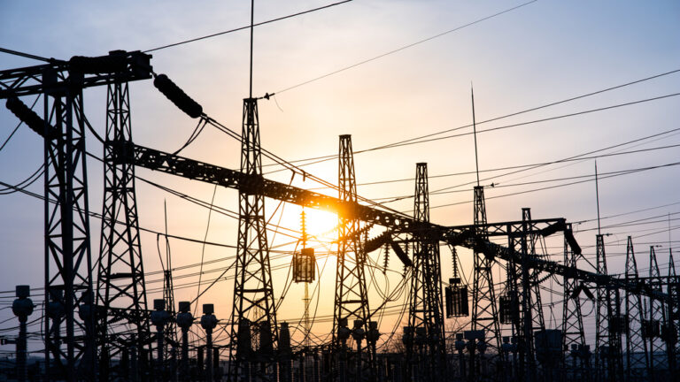 Impression,Network,At,Transformer,Station,In,Sunset,,High,Voltage,Up